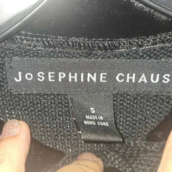 Black and White Floral Sweater Coat - Picture 2 of 5